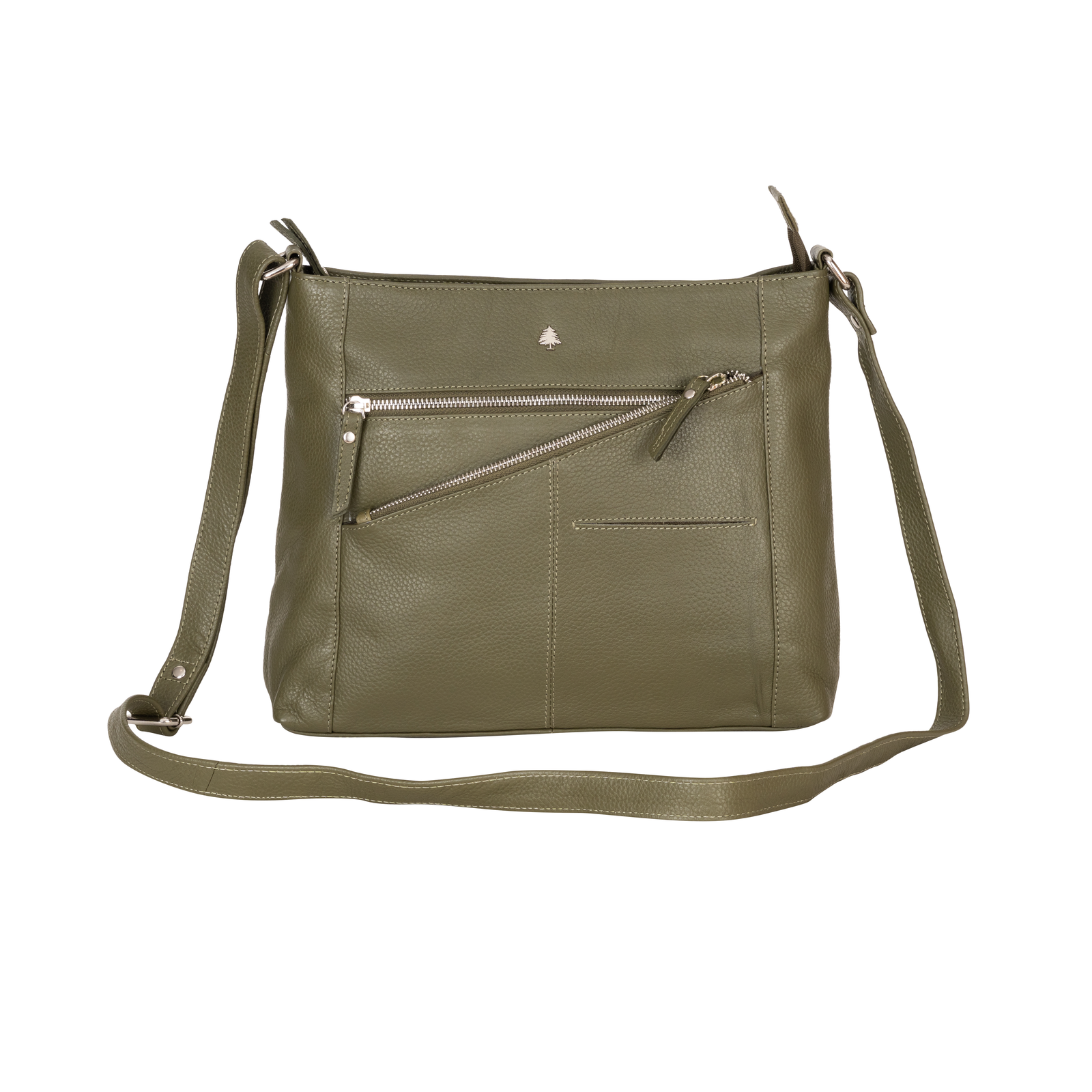 Willow Leather Crossbody Bag – Olive Green - Greenwood Leather