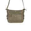 Harper Compact Leather Crossbody Bag – Olive Green