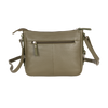 Harper Compact Leather Crossbody Bag – Olive Green