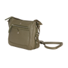 Harper Compact Leather Crossbody Bag – Olive Green