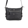 Harper Compact Leather Crossbody Bag – Classic Black