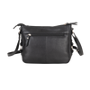 Harper Compact Leather Crossbody Bag – Classic Black