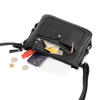 Harper Compact Leather Crossbody Bag – Classic Black