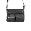 Mila Multi-Pocket Leather Crossbody Bag – Classic Black