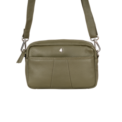 Siena Mini Crossbody – Olive Green Leather Bag