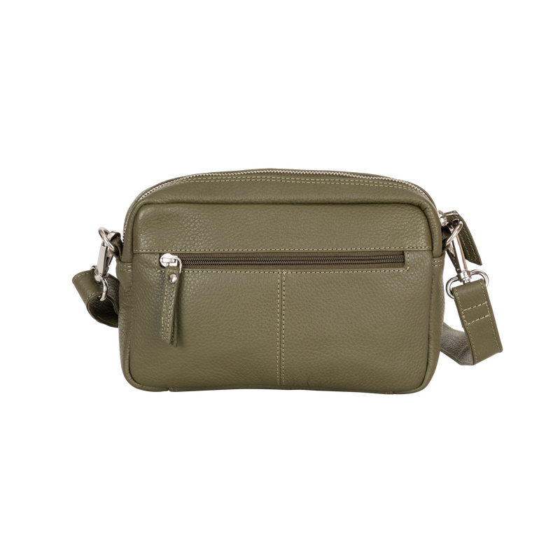 Siena Mini Crossbody – Olive Green Leather Bag