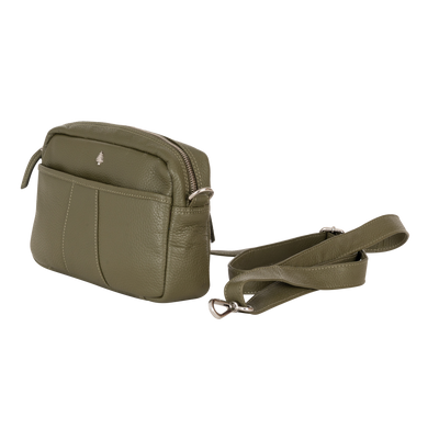 Siena Mini Crossbody – Olive Green Leather Bag