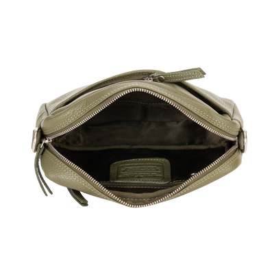 Siena Mini Crossbody – Olive Green Leather Bag