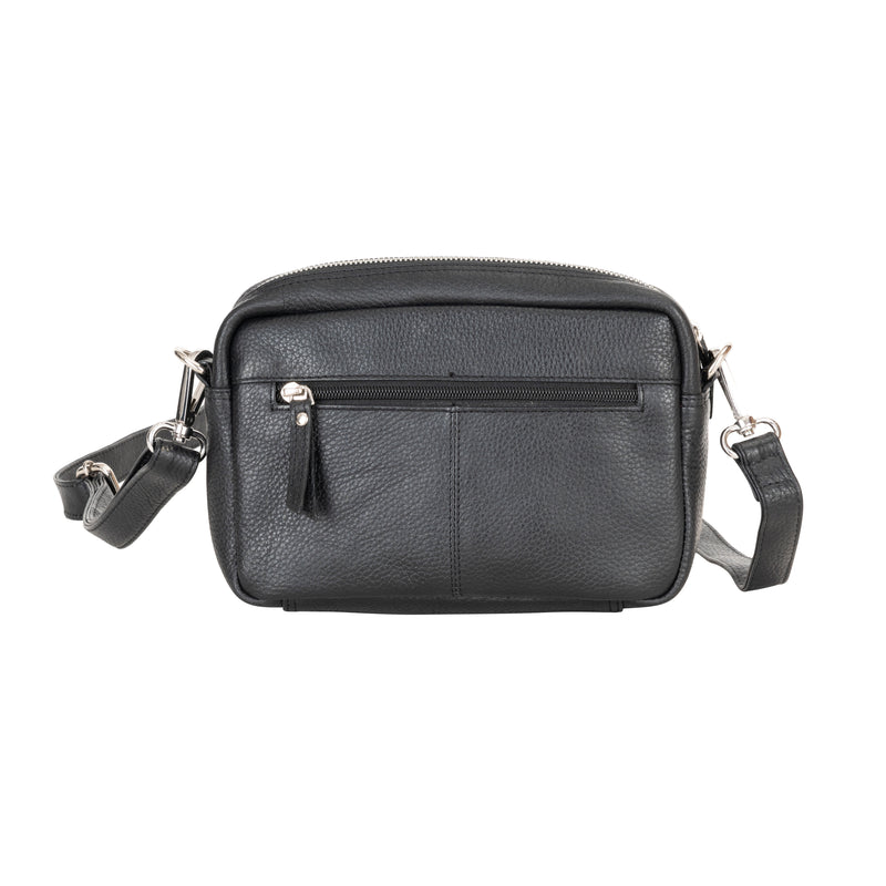 Siena Mini Crossbody – Black Leather Bag
