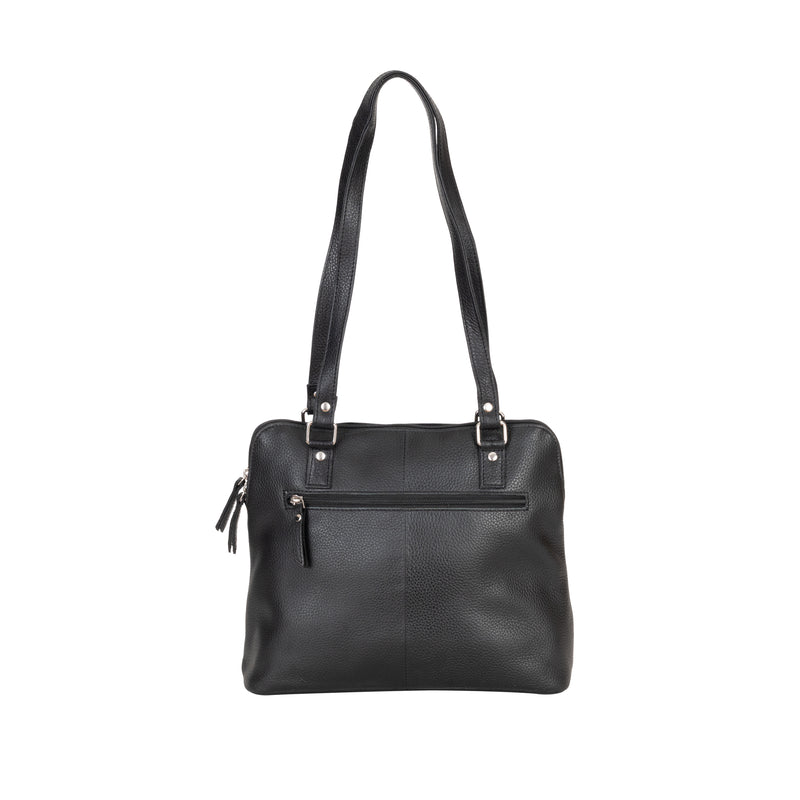 Arden Leather Tote – Black Work & Travel Bag