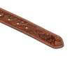 Embossed Leather Belt - Light Brown - With Western Style Buckle