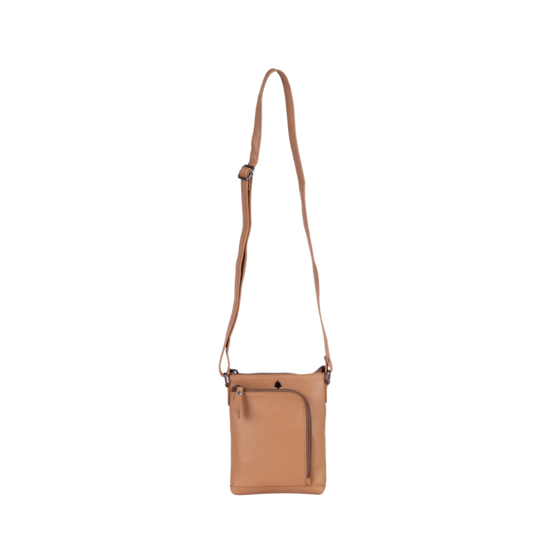 Greenwood Siena Mini Crossbody – Beige Leather