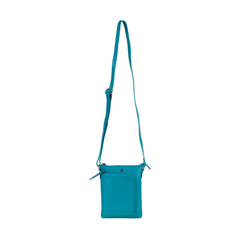 Greenwood Siena Mini Crossbody – Turquoise Leather