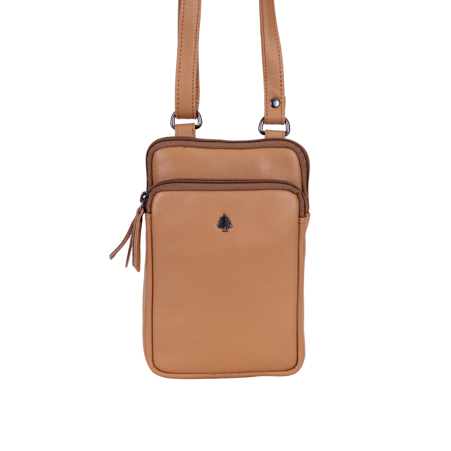 Greenwood Oslo Compact Crossbody – Beige Leather