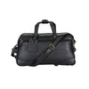 Atlas Black Leather Trolley Bag – Premium Travel Duffel with Wheels - Greenwood Leather