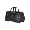 Atlas Black Leather Trolley Bag – Premium Travel Duffel with Wheels - Greenwood Leather