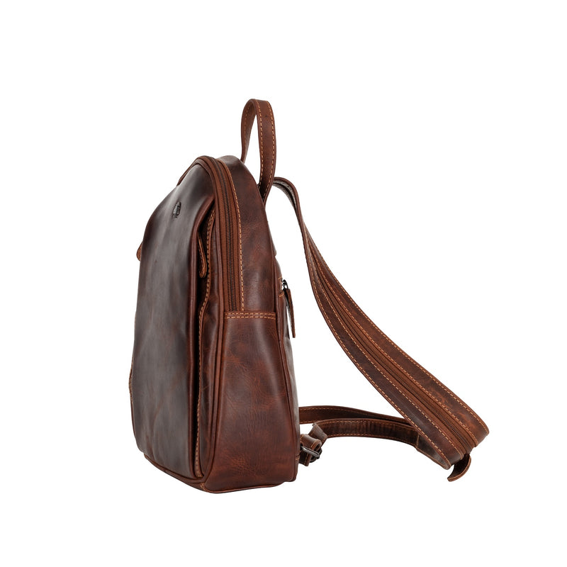 Leather Women Backpack Little Emma - Sandal