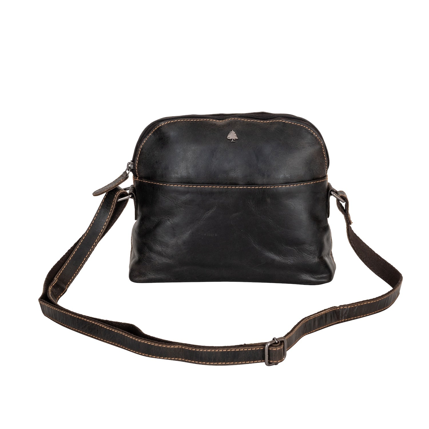 The Explorer Compact Crossbody – Vintage Brown Leather Bag