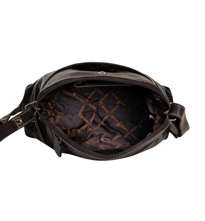 The Explorer Compact Crossbody – Vintage Brown Leather Bag