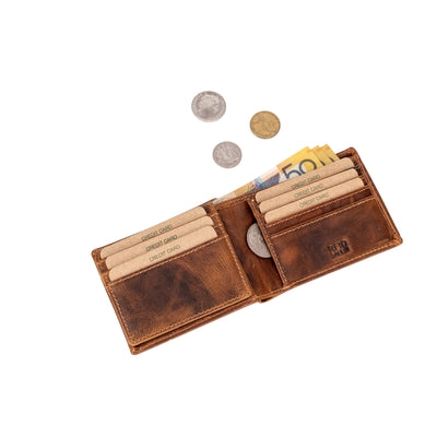 Samson RFID Leather Wallet – Camel - Greenwood Leather