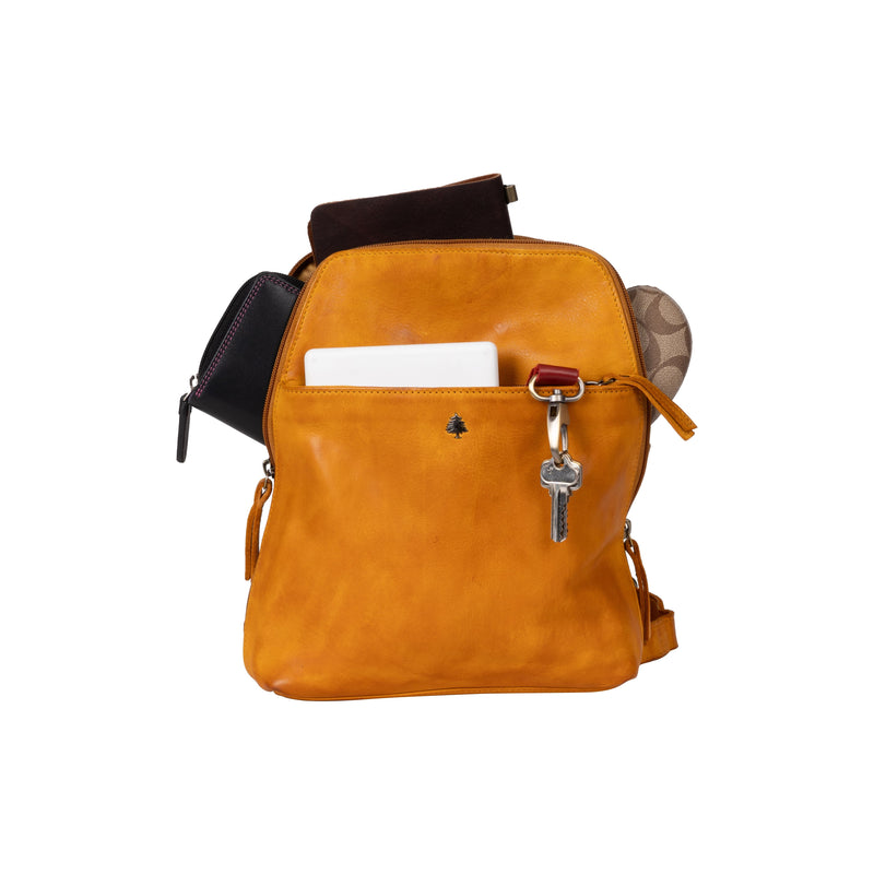 Leather Backpack Perth - Yellow - Leather Greenwood Bag | The Greenwood Leather Online Shop Australia