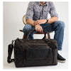Leather Travel Bag Large - Casual Vintage Look Brown