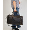 Leather Travel Bag Large - Casual Vintage Look Brown