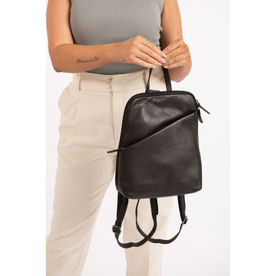Leather Women's Backpack Claire - Black - Greenwood Leather