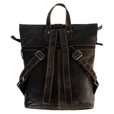 Birchwood Roll-Top Leather Backpack – Vintage Full Grain Leather Laptop Backpack | Medium & Large - Greenwood Leather