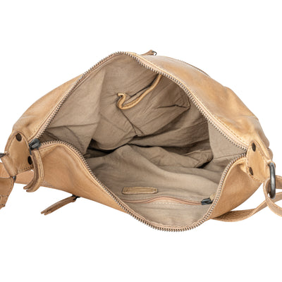 Greenwood Leather Shoulder bag Bianca - Beige