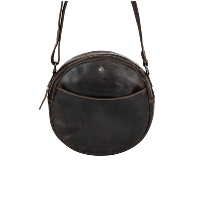 Circle Luxe – Brown Leather Crossbody Bag - Greenwood Leather