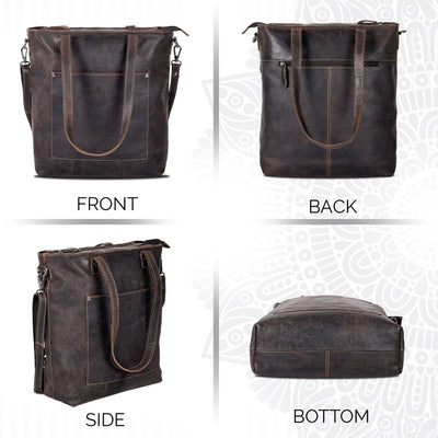 Classic Leather Tote Bag Bunbury Brown - Greenwood Leather