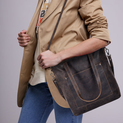Classic Leather Tote Bag Bunbury Brown - Greenwood Leather