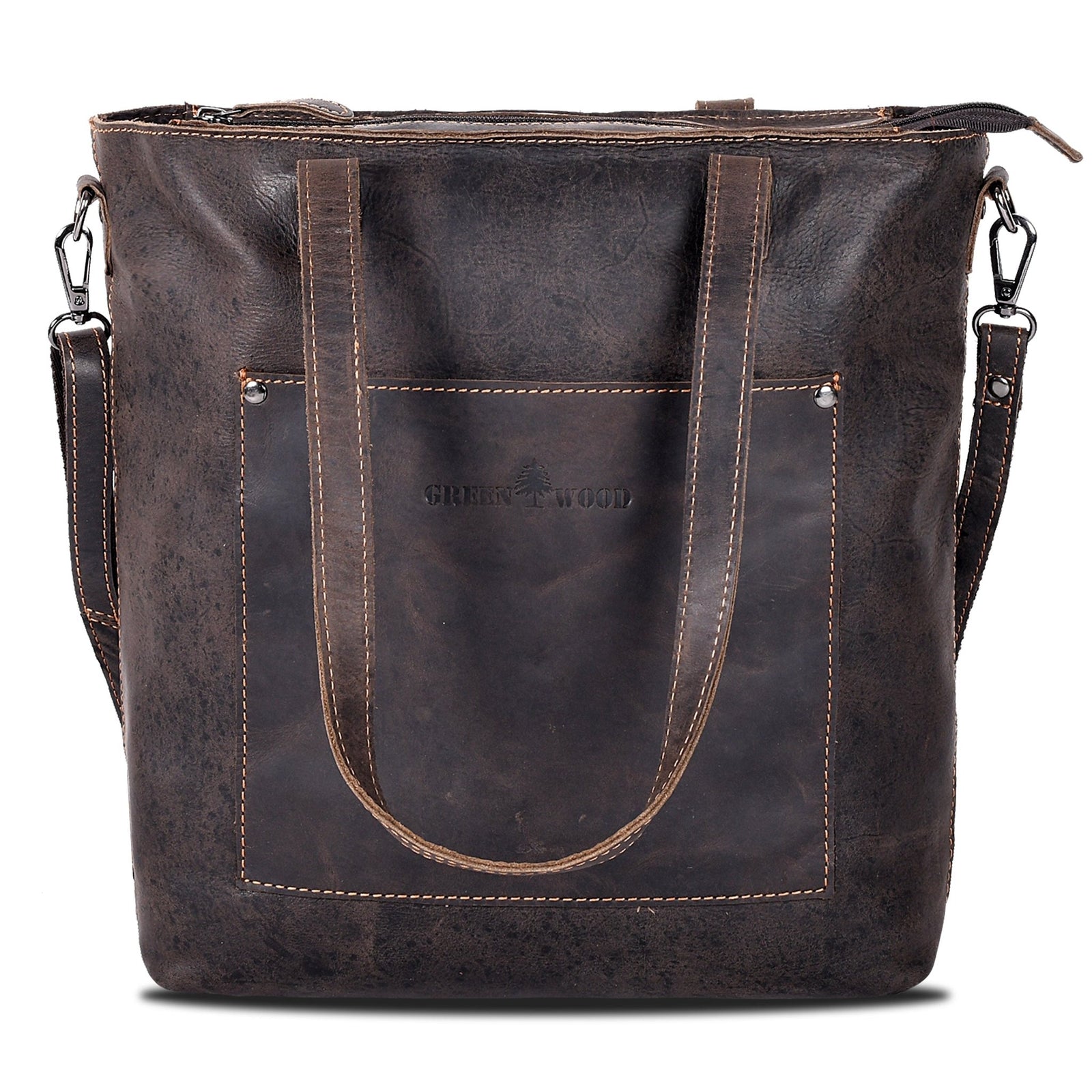 Classic Leather Tote Bag Bunbury Brown - Greenwood Leather