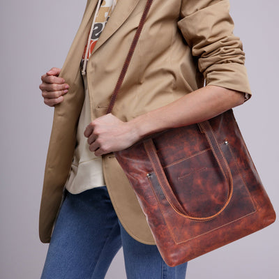 Classic Leather Tote Bag Bunbury Sandal - Greenwood Leather