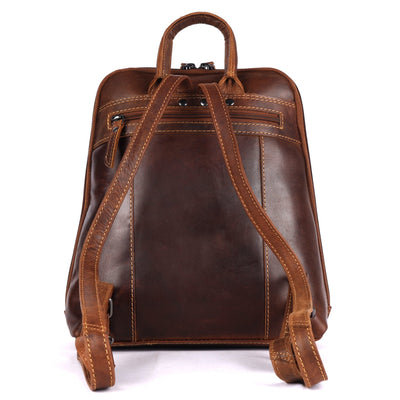 Greenwood Hartley Genuine Leather Backpack | Vintage Brown Handmade Travel & Everyday Bag - Greenwood Leather