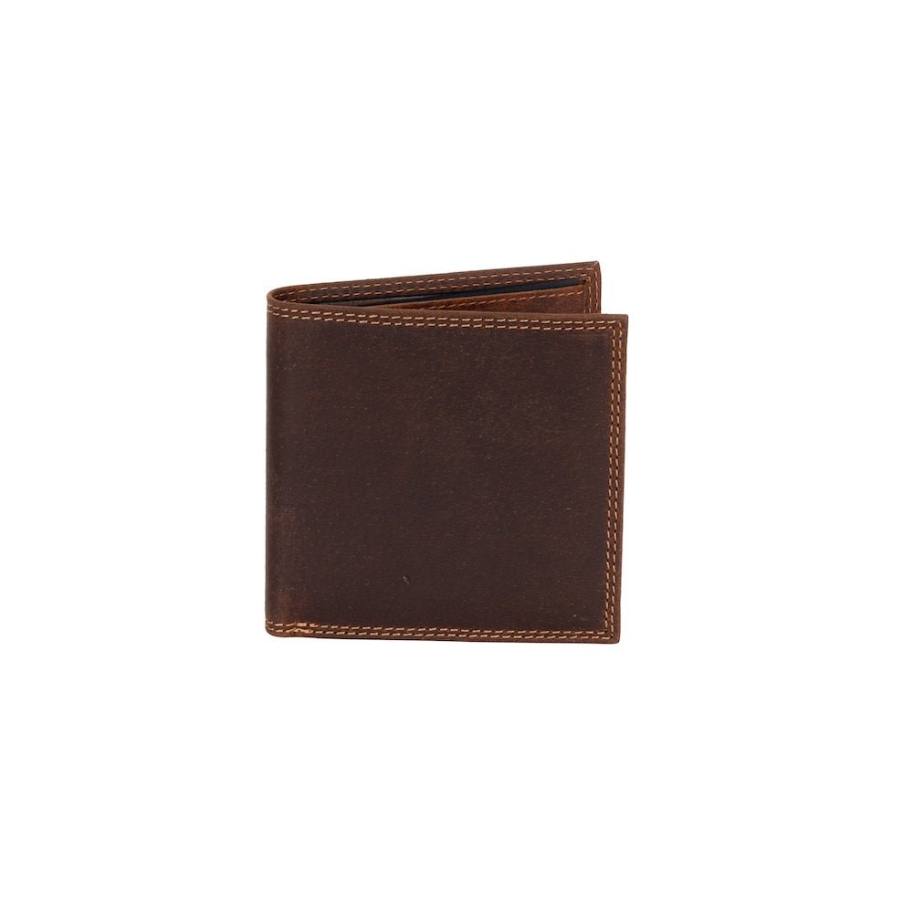 Greenwood Leather “Auckland” Men’s Bifold RFID Wallet – Genuine Leather Slim Wallet with Gift Box - Greenwood Leather