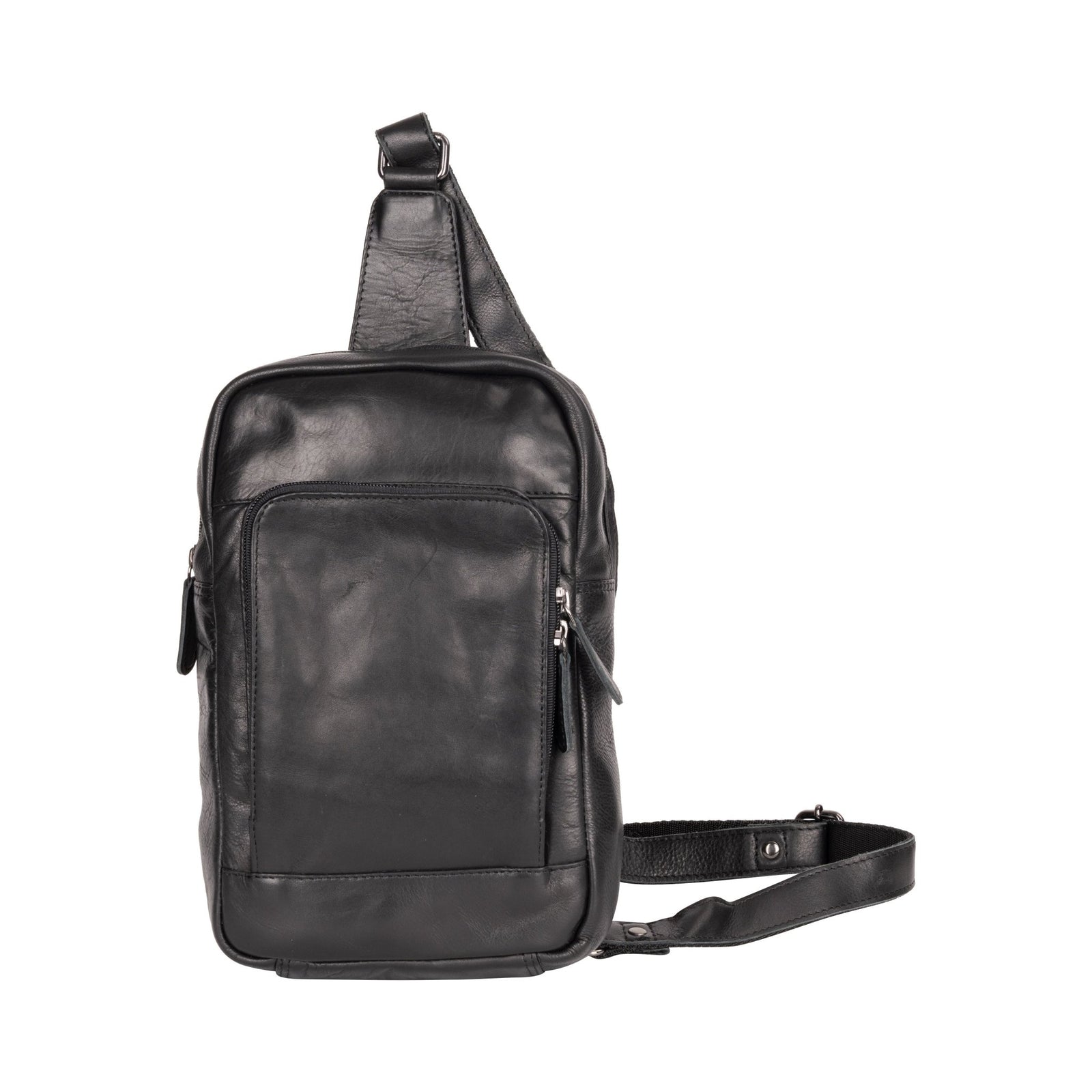 Greenwood Leather Crossbody Bag Black - Hamilton