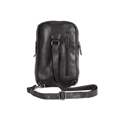 Greenwood Leather Crossbody Bag Black - Hamilton - Greenwood Leather