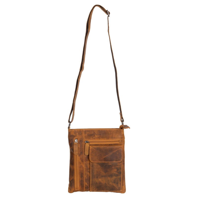 Greenwood Leather Ladies Cross Body Leather Bag Lucy Camel - Greenwood Leather