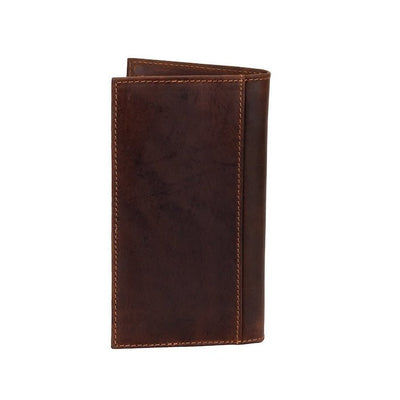 Greenwood Leather “Monroe” Ladies’ Long Leather Wallet – Rodeo Style Checkbook Wallet with RFID Protection - Greenwood Leather