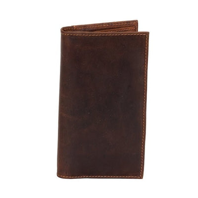 Greenwood Leather “Monroe” Ladies’ Long Leather Wallet – Rodeo Style Checkbook Wallet with RFID Protection - Greenwood Leather