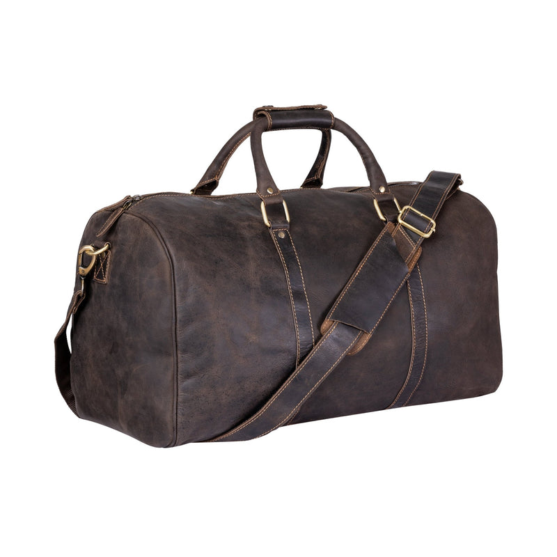 Greenwood Leather Overnight Bag Milan - Rugged Leather - Brown - Greenwood Leather