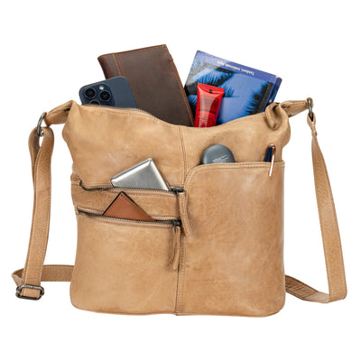 Greenwood Leather Shoulder bag Bianca - Beige - Greenwood Leather