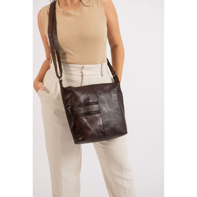 Greenwood Leather Shoulder bag Bianca - Brown - Greenwood Leather