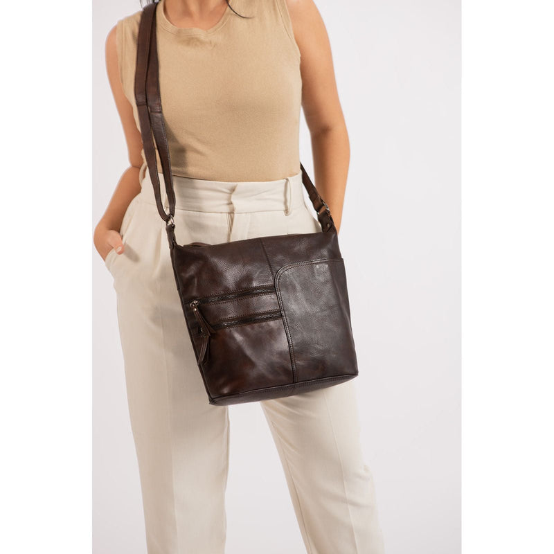 Greenwood Leather Shoulder bag Bianca - Brown - Greenwood Leather