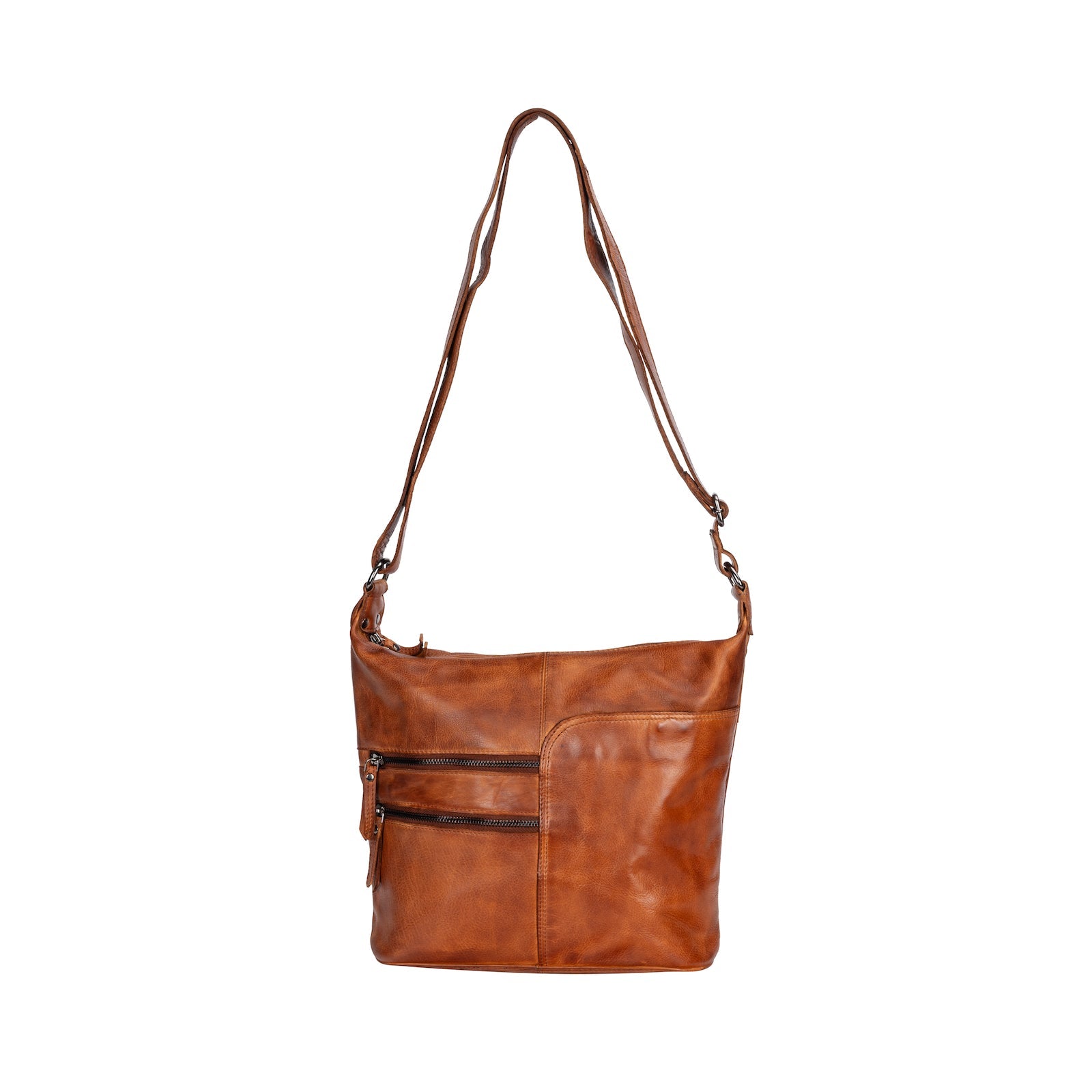 Greenwood Leather Shoulder bag Bianca - Cognac - Greenwood Leather