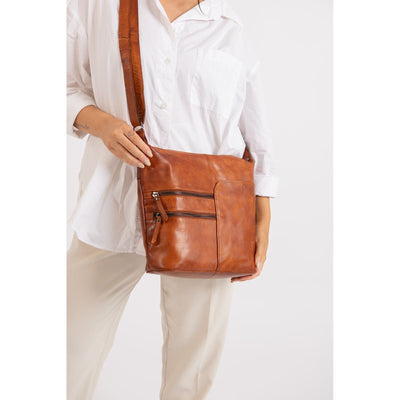 Greenwood Leather Shoulder bag Bianca - Cognac - Greenwood Leather