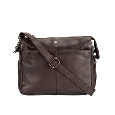 Greenwood Leather Shoulder Bag June Brown - Greenwood Leather