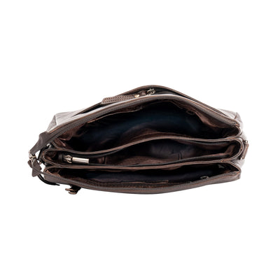 Greenwood Leather Shoulder Bag June Brown - Greenwood Leather